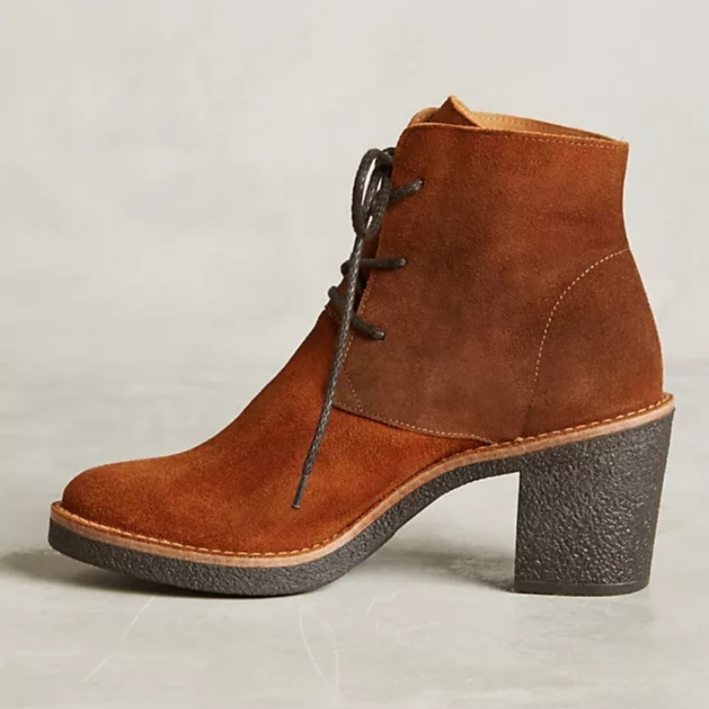 Miista Imelda Lace-Up Booties Suede Ankle Boots.Size 41/.US 10.5.New Condition